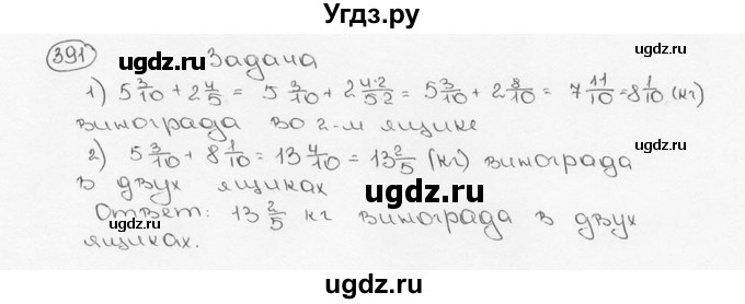 ГДЗ (Решебник №3) по математике 6 класс Н.Я. Виленкин / номер / 391