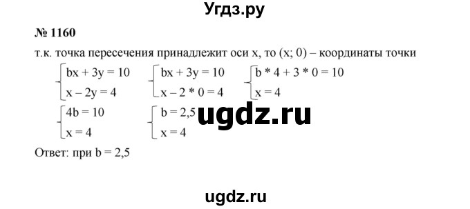 ГДЗ (Решебник к учебнику 2022) по алгебре 7 класс Ю.Н. Макарычев / номер номер / 1160
