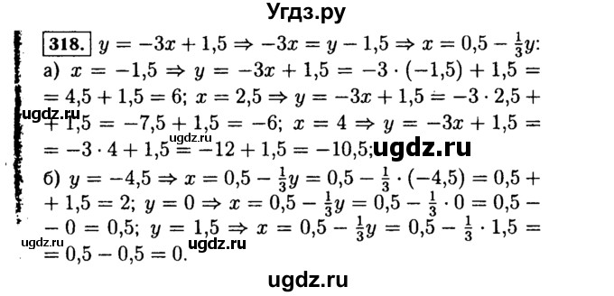 ГДЗ (Решебник №1 к учебнику 2015) по алгебре 7 класс Ю.Н. Макарычев / номер номер / 318