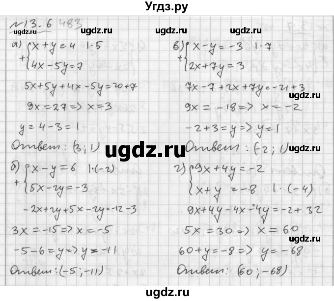 ГДЗ (Решебник №2 к задачнику 2015) по алгебре 7 класс (Учебник, Задачник) А.Г. Мордкович / §13 / 13.6