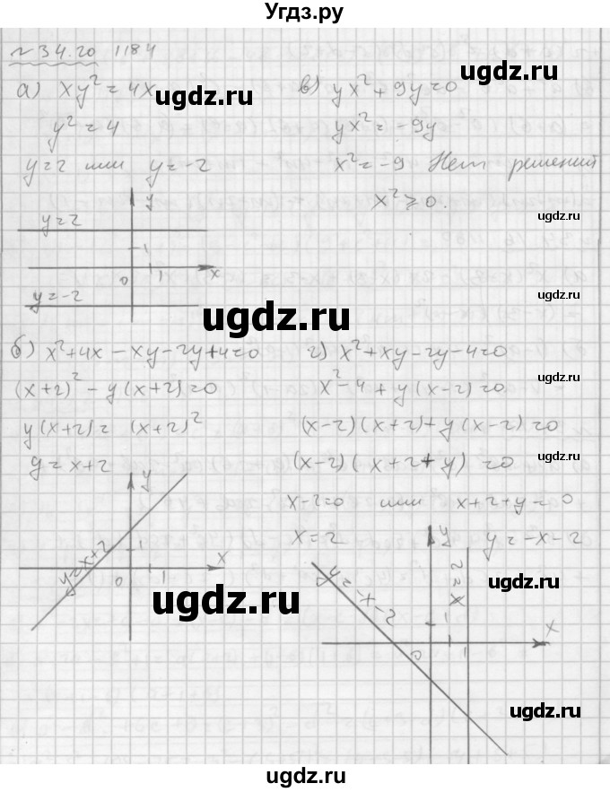 ГДЗ (Решебник №2 к задачнику 2015) по алгебре 7 класс (Учебник, Задачник) А.Г. Мордкович / §34 / 34.20