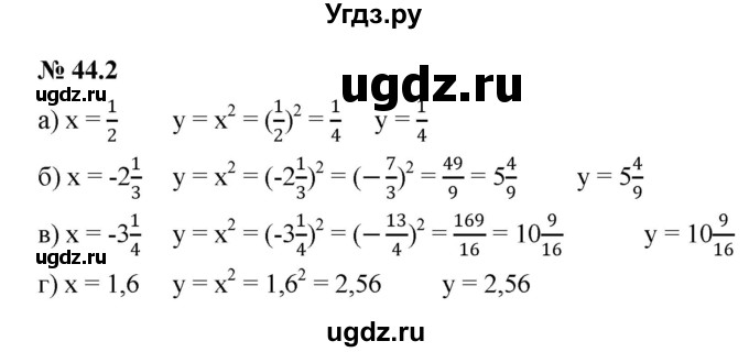 ГДЗ (Решебник к задачнику 2021) по алгебре 7 класс (Учебник, Задачник) А.Г. Мордкович / §44 / 44.2