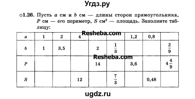 ГДЗ (Задачник 2015) по алгебре 7 класс (Учебник, Задачник) А.Г. Мордкович / §1 / 1.26