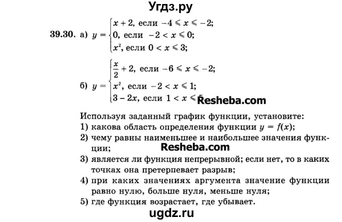 ГДЗ (Задачник 2015) по алгебре 7 класс (Учебник, Задачник) А.Г. Мордкович / §39 / 39.30