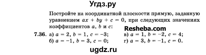 ГДЗ (Задачник 2015) по алгебре 7 класс (Учебник, Задачник) А.Г. Мордкович / §7 / 7.36