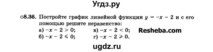 ГДЗ (Задачник 2015) по алгебре 7 класс (Учебник, Задачник) А.Г. Мордкович / §8 / 8.36