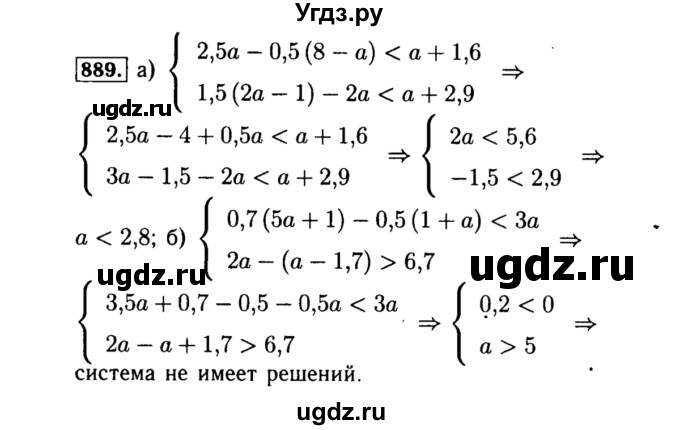 ГДЗ (Решебник №1 к учебнику 2015) по алгебре 8 класс Ю.Н. Макарычев / номер / 889