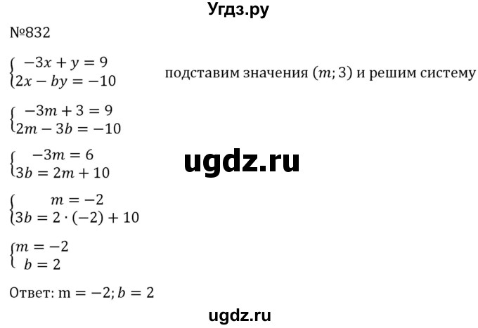 ГДЗ (Решебник к учебнику 2023) по алгебре 8 класс Ю.Н. Макарычев / номер / 832