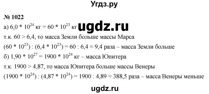 ГДЗ (Решебник к учебнику 2022) по алгебре 8 класс Ю.Н. Макарычев / номер / 1022