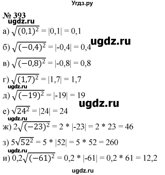 ГДЗ (Решебник к учебнику 2022) по алгебре 8 класс Ю.Н. Макарычев / номер / 393