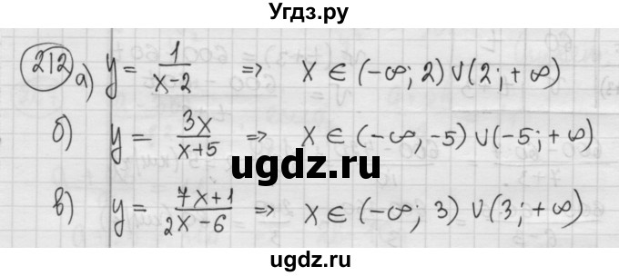 ГДЗ (Решебник №2 к учебнику 2015) по алгебре 8 класс Ю.Н. Макарычев / номер / 212