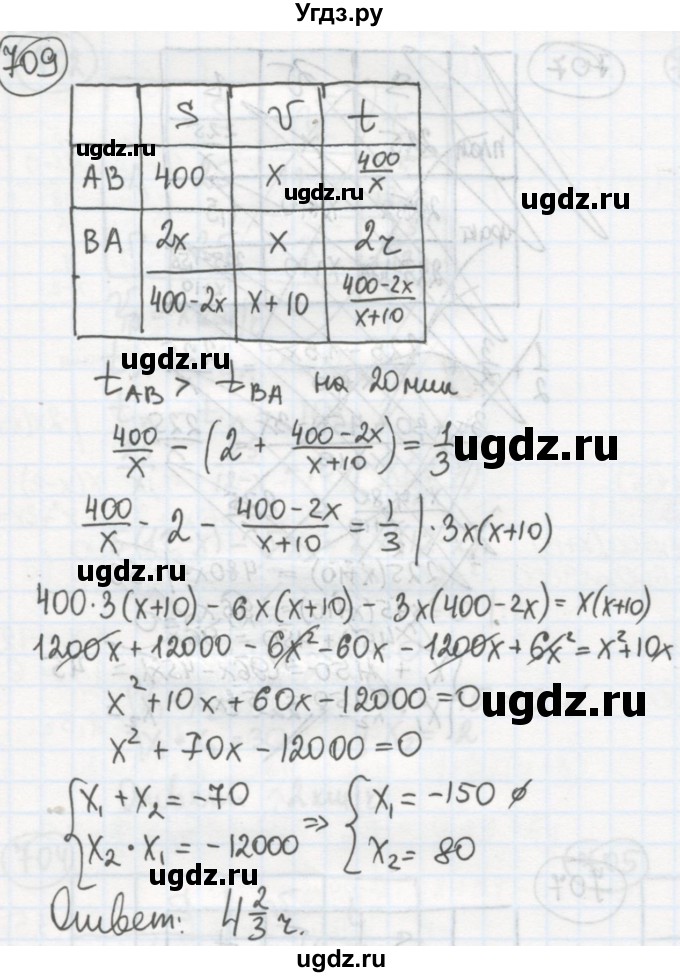 ГДЗ (Решебник №2 к учебнику 2015) по алгебре 8 класс Ю.Н. Макарычев / номер / 709