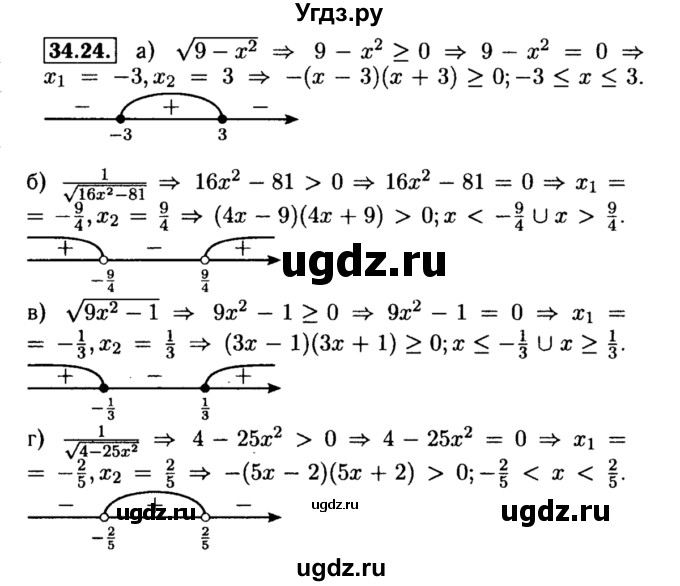 ГДЗ (Решебник №2 к задачнику 2015) по алгебре 8 класс (Учебник, Задачник) Мордкович А.Г. / §34 / 34.24