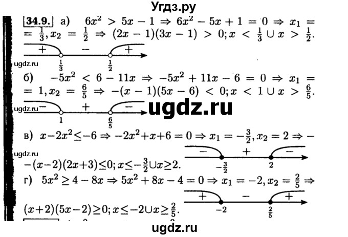 ГДЗ (Решебник №2 к задачнику 2015) по алгебре 8 класс (Учебник, Задачник) Мордкович А.Г. / §34 / 34.9