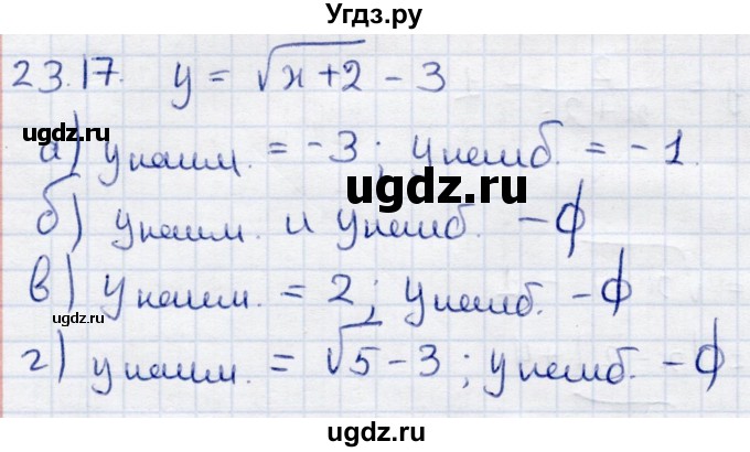 ГДЗ (Решебник к задачнику 2017) по алгебре 8 класс (Учебник, Задачник) Мордкович А.Г. / §23 / 23.17