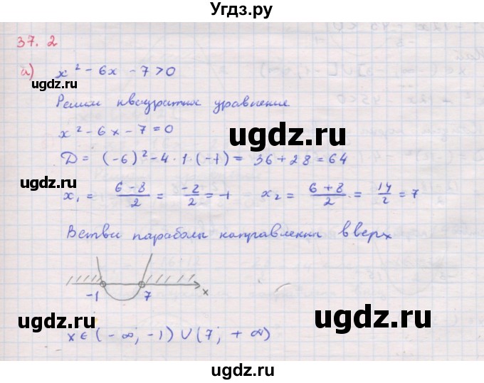 ГДЗ (Решебник к задачнику 2017) по алгебре 8 класс (Учебник, Задачник) Мордкович А.Г. / §37 / 37.2