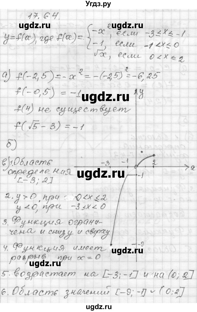 ГДЗ (Решебник №1 к задачнику 2015) по алгебре 8 класс (Учебник, Задачник) Мордкович А.Г. / §17 / 17.64