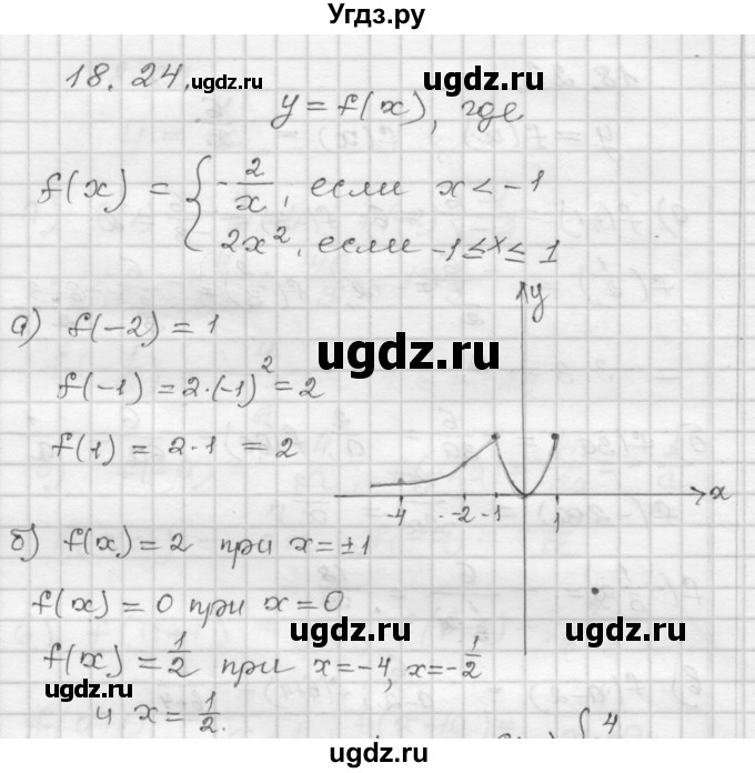 ГДЗ (Решебник №1 к задачнику 2015) по алгебре 8 класс (Учебник, Задачник) Мордкович А.Г. / §18 / 18.24