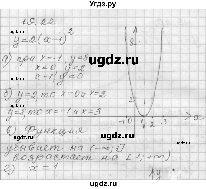 ГДЗ (Решебник №1 к задачнику 2015) по алгебре 8 класс (Учебник, Задачник) Мордкович А.Г. / §19 / 19.22