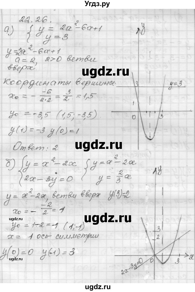 ГДЗ (Решебник №1 к задачнику 2015) по алгебре 8 класс (Учебник, Задачник) Мордкович А.Г. / §22 / 22.26