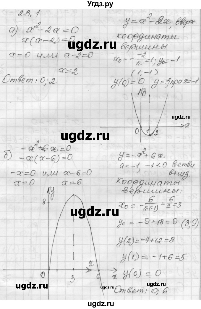 ГДЗ (Решебник №1 к задачнику 2015) по алгебре 8 класс (Учебник, Задачник) Мордкович А.Г. / §23 / 23.1