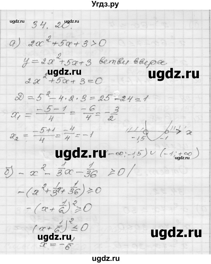 ГДЗ (Решебник №1 к задачнику 2015) по алгебре 8 класс (Учебник, Задачник) Мордкович А.Г. / §34 / 34.20