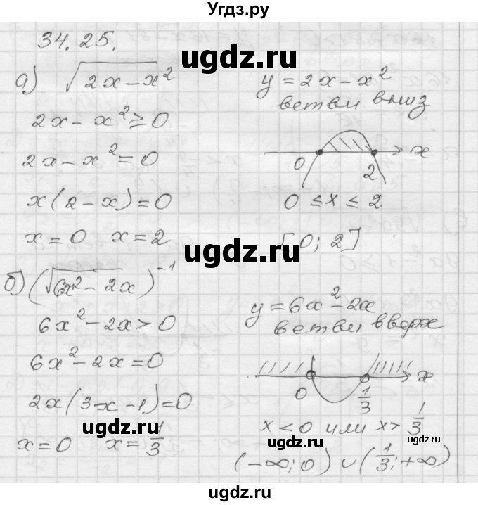 ГДЗ (Решебник №1 к задачнику 2015) по алгебре 8 класс (Учебник, Задачник) Мордкович А.Г. / §34 / 34.25