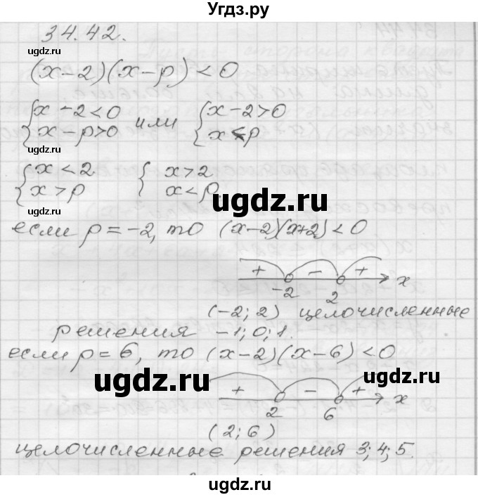 ГДЗ (Решебник №1 к задачнику 2015) по алгебре 8 класс (Учебник, Задачник) Мордкович А.Г. / §34 / 34.42