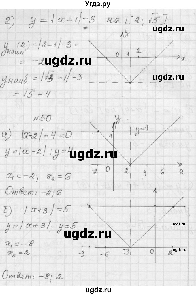 ГДЗ (Решебник №1 к задачнику 2015) по алгебре 8 класс (Учебник, Задачник) Мордкович А.Г. / итоговое повторение / 49(продолжение 2)