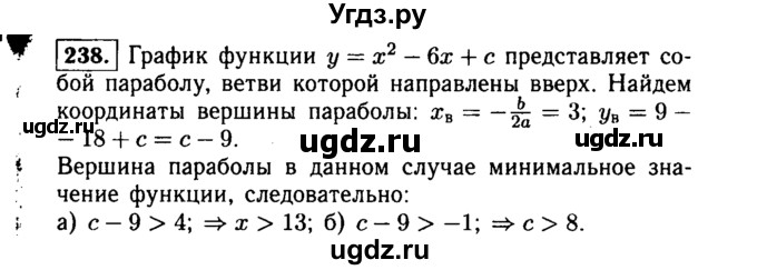 ГДЗ (Решебник №1 к учебнику 2015) по алгебре 9 класс Ю.Н. Макарычев / номер / 238