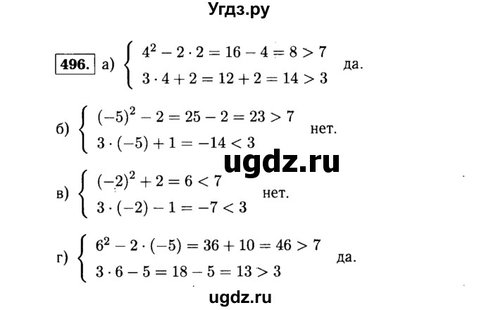 ГДЗ (Решебник №1 к учебнику 2015) по алгебре 9 класс Ю.Н. Макарычев / номер / 496