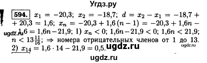 ГДЗ (Решебник №1 к учебнику 2015) по алгебре 9 класс Ю.Н. Макарычев / номер / 594