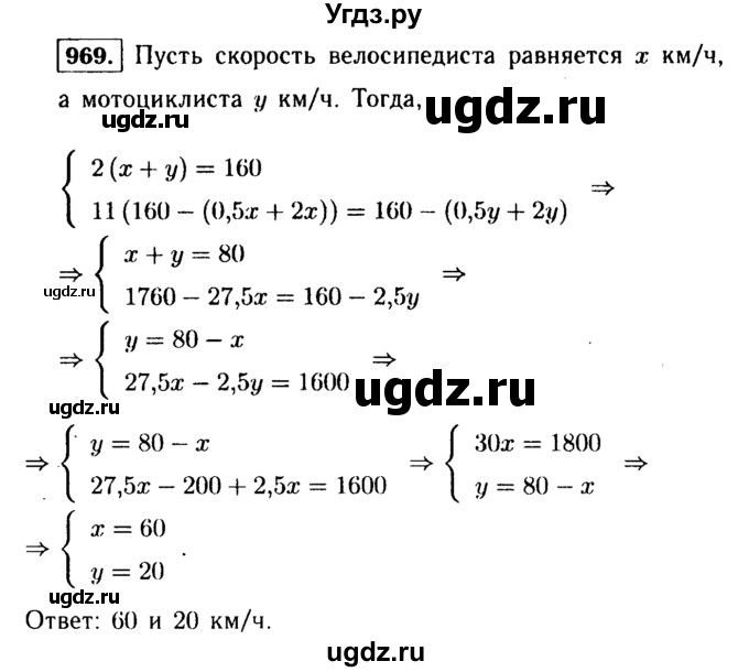 ГДЗ (Решебник №1 к учебнику 2015) по алгебре 9 класс Ю.Н. Макарычев / номер / 969
