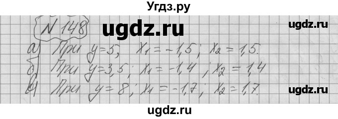 ГДЗ (Решебник №2 к учебнику 2015) по алгебре 9 класс Ю.Н. Макарычев / номер / 148