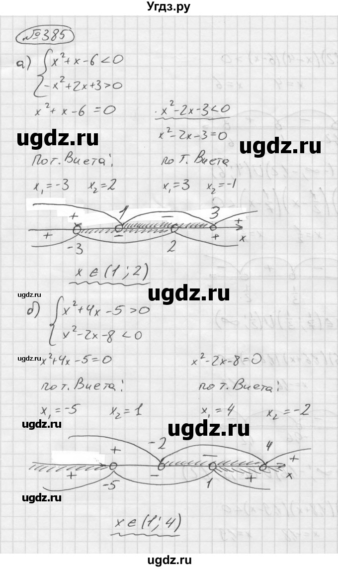 ГДЗ (Решебник №2 к учебнику 2015) по алгебре 9 класс Ю.Н. Макарычев / номер / 385