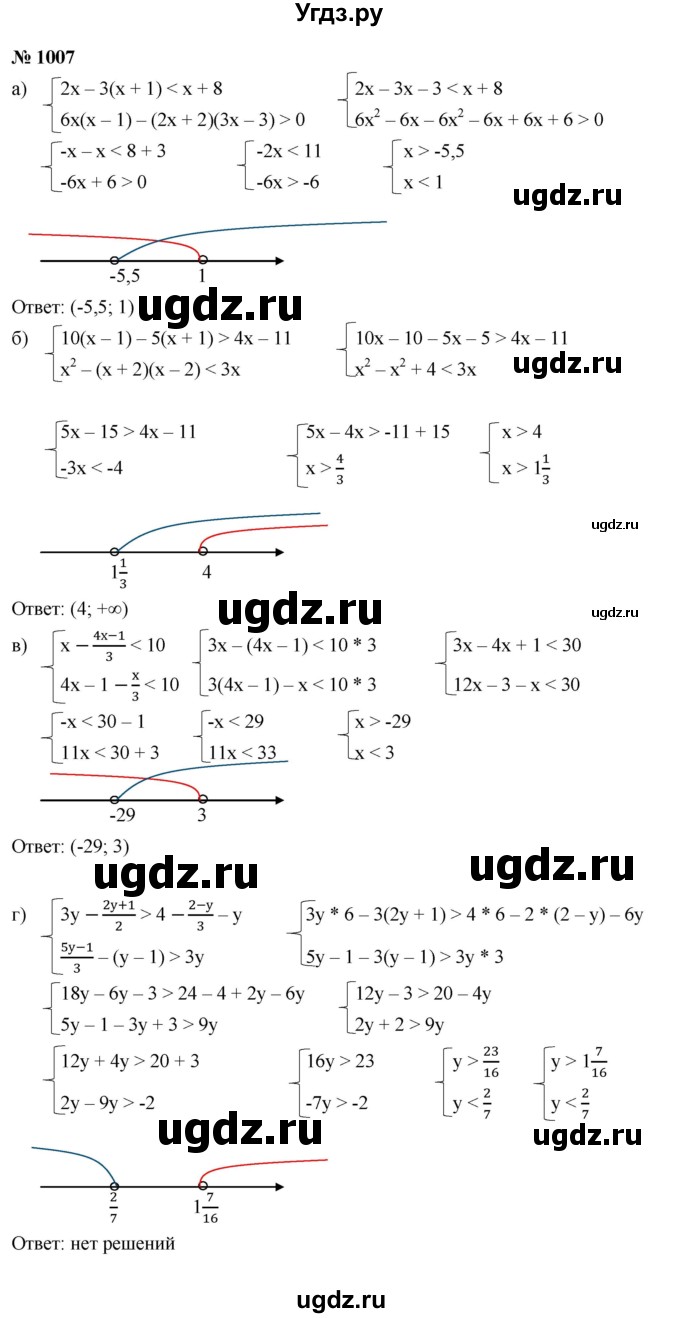 ГДЗ (Решебник к учебнику 2021) по алгебре 9 класс Ю.Н. Макарычев / номер / 1007