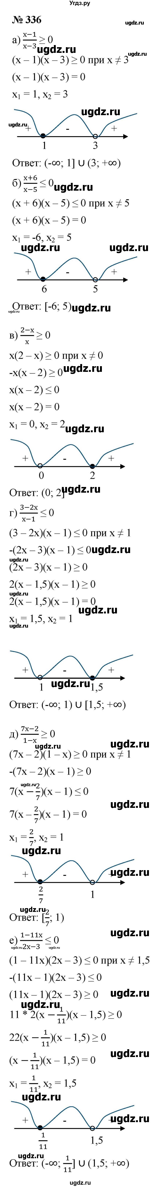 ГДЗ (Решебник к учебнику 2021) по алгебре 9 класс Ю.Н. Макарычев / номер / 336