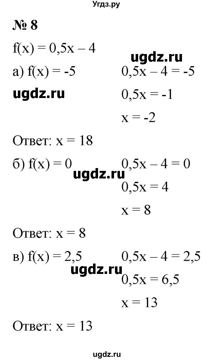 ГДЗ (Решебник к учебнику 2021) по алгебре 9 класс Ю.Н. Макарычев / номер / 8