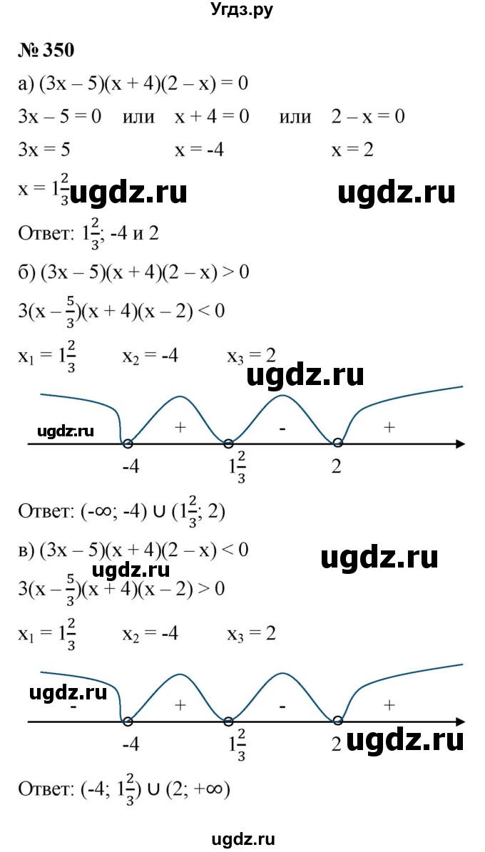 ГДЗ (Решебник к учебнику 2023) по алгебре 9 класс Ю.Н. Макарычев / номер / 350