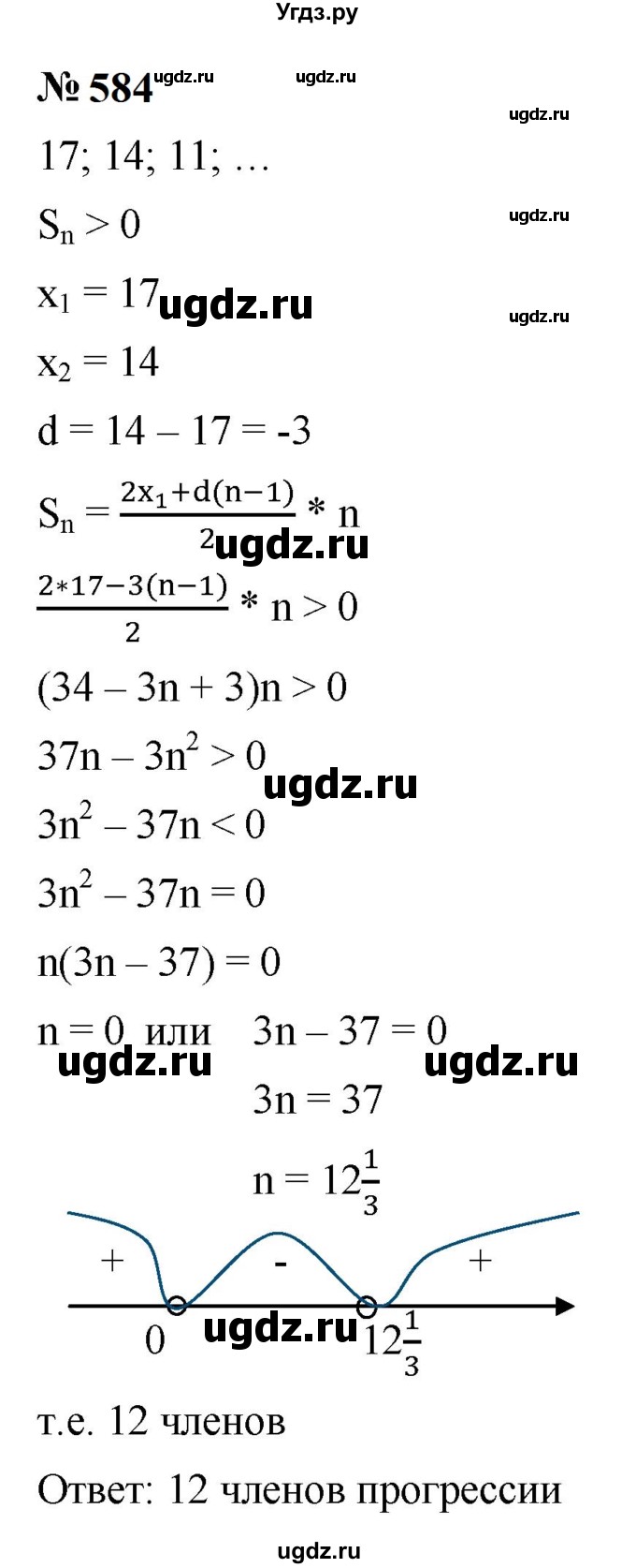 ГДЗ (Решебник к учебнику 2023) по алгебре 9 класс Ю.Н. Макарычев / номер / 584