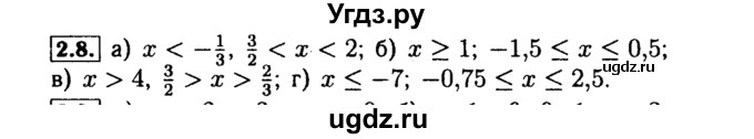 ГДЗ (Решебник №2 к задачнику 2015) по алгебре 9 класс (Учебник, Задачник) Мордкович А.Г. / § 2 / 2.8