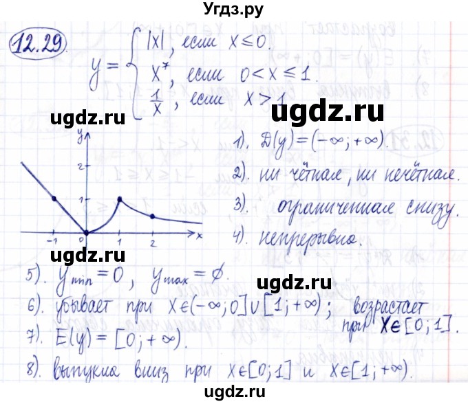 ГДЗ (Решебник к задачнику 2021) по алгебре 9 класс (Учебник, Задачник) Мордкович А.Г. / § 12 / 12.29