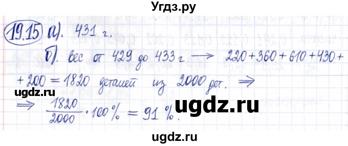 ГДЗ (Решебник к задачнику 2021) по алгебре 9 класс (Учебник, Задачник) Мордкович А.Г. / § 19 / 19.15