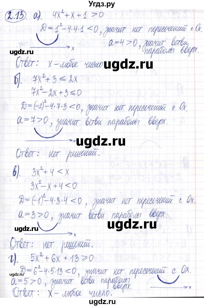 ГДЗ (Решебник к задачнику 2021) по алгебре 9 класс (Учебник, Задачник) Мордкович А.Г. / § 2 / 2.13