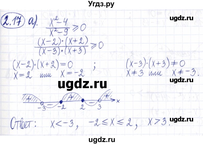 ГДЗ (Решебник к задачнику 2021) по алгебре 9 класс (Учебник, Задачник) Мордкович А.Г. / § 2 / 2.17
