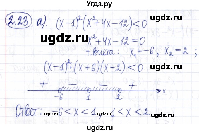 ГДЗ (Решебник к задачнику 2021) по алгебре 9 класс (Учебник, Задачник) Мордкович А.Г. / § 2 / 2.23