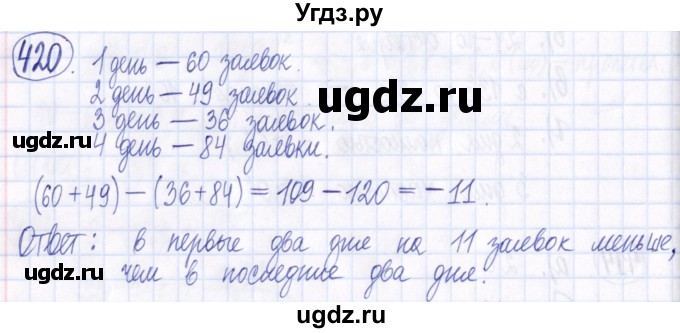 ГДЗ (Решебник к задачнику 2021) по алгебре 9 класс (Учебник, Задачник) Мордкович А.Г. / итоговое повторение (2019-2021) / 420