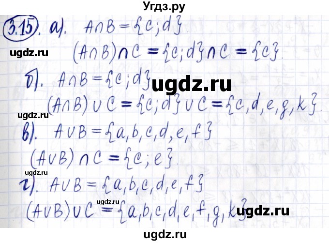 ГДЗ (Решебник к задачнику 2021) по алгебре 9 класс (Учебник, Задачник) Мордкович А.Г. / § 3 / 3.15