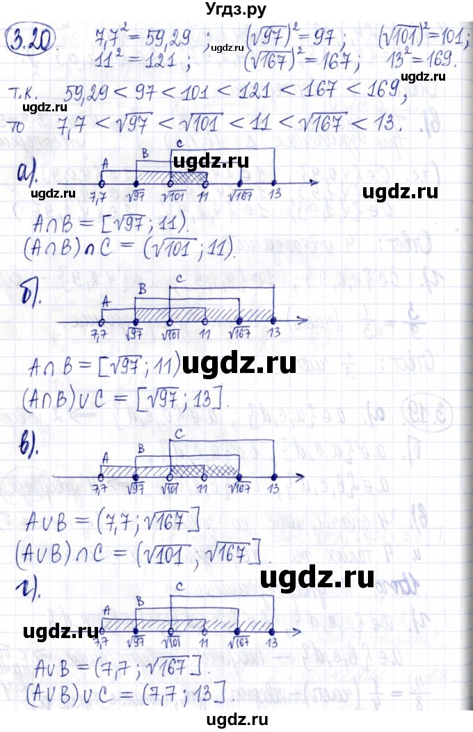 ГДЗ (Решебник к задачнику 2021) по алгебре 9 класс (Учебник, Задачник) Мордкович А.Г. / § 3 / 3.20