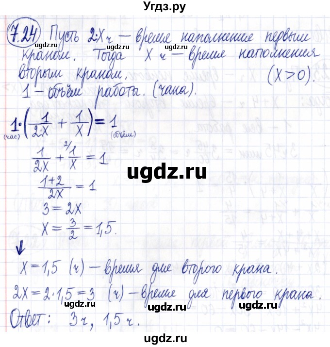 ГДЗ (Решебник к задачнику 2021) по алгебре 9 класс (Учебник, Задачник) Мордкович А.Г. / § 7 / 7.24